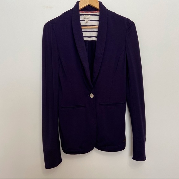 Hatley blazer perfect fit jersey cardigan blue purple small button front - Picture 11 of 13